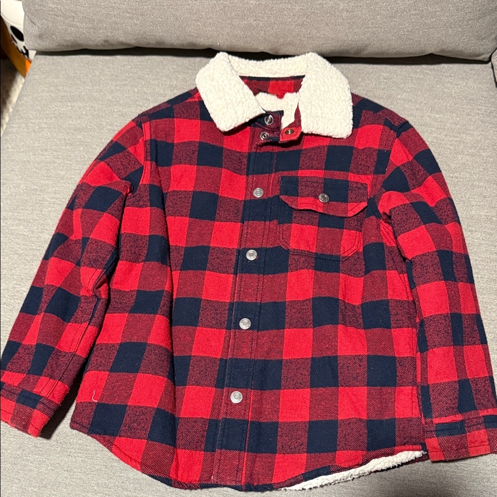 GAP Red and Black Checkered Kids Button Down Shirt